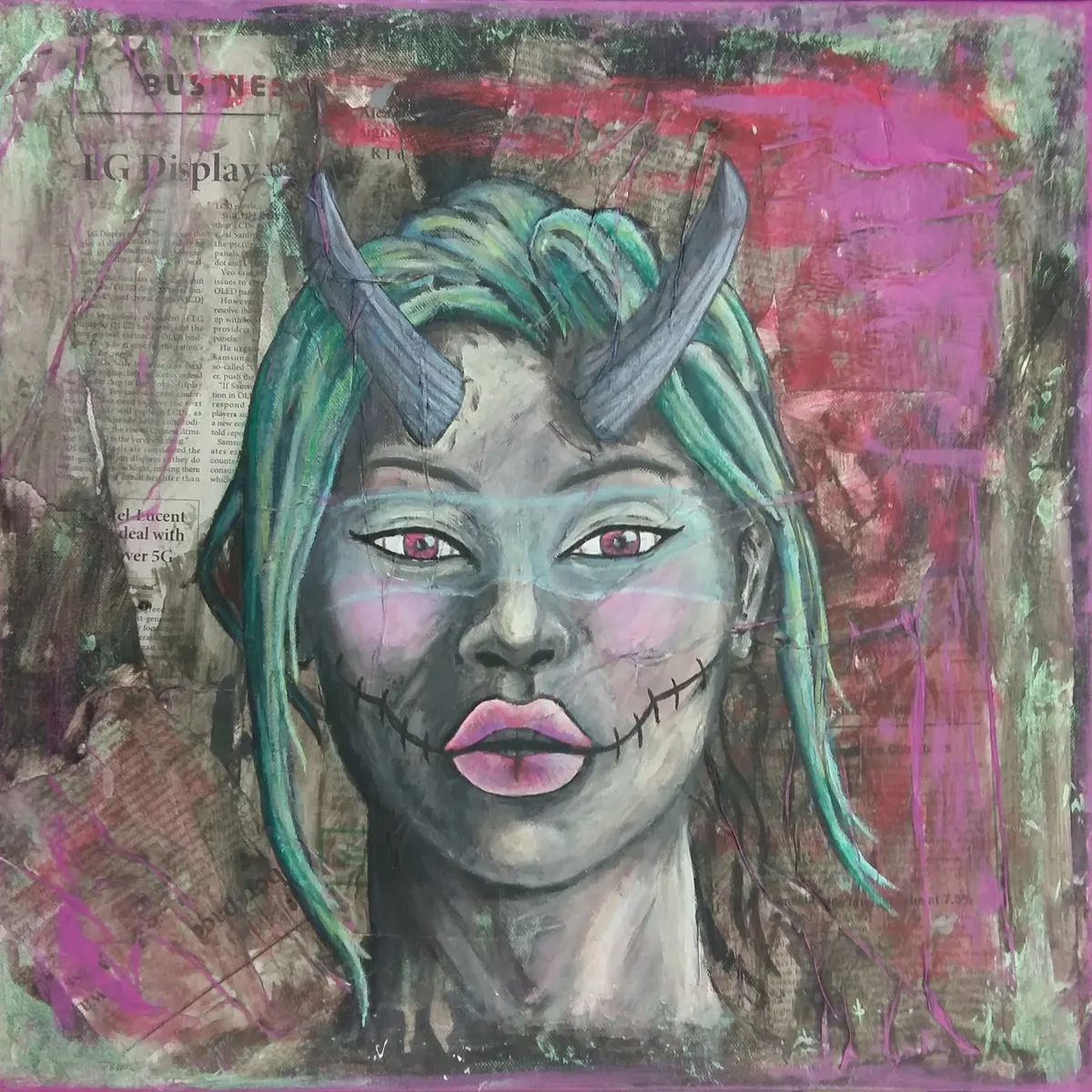 Oni, a painting by Matt Martnick (2016)